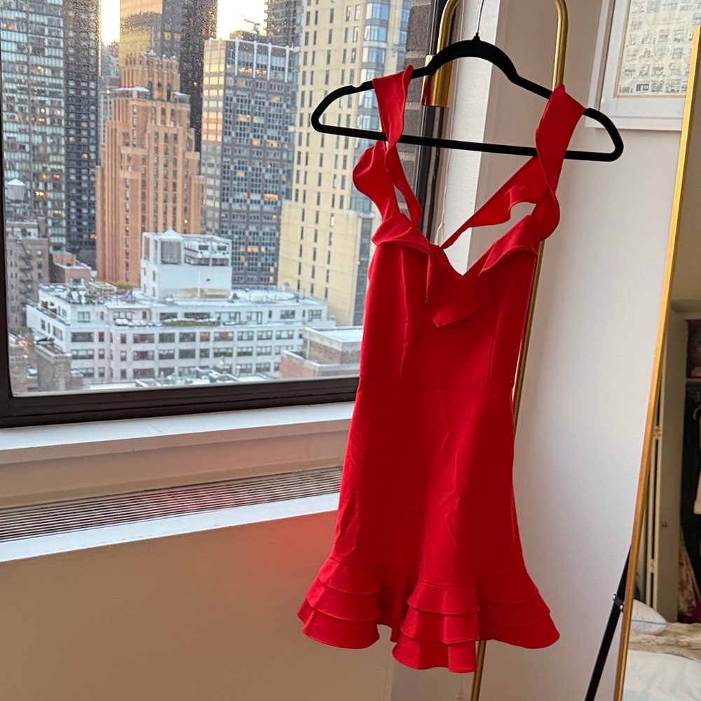 Aidan Mattox Red Mini Dress